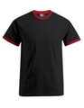 Ringer T-shirt Promodoro 3070 Black-Fire Red